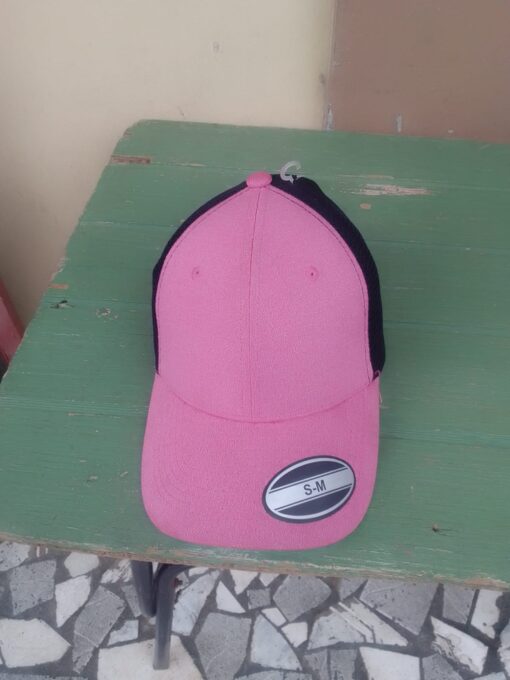 Baseball Cap Small Medium Fitted Pink Black Unisex Women’s Men’s - $25EC - Image 2