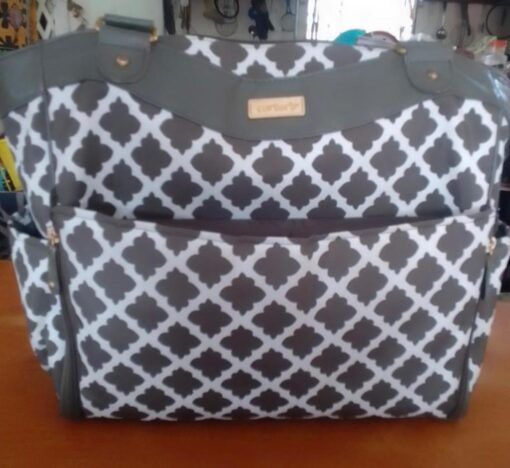 CARTER'S LARGE Unisex DIAPER BAG Gray with Nursing Pad - $60EC